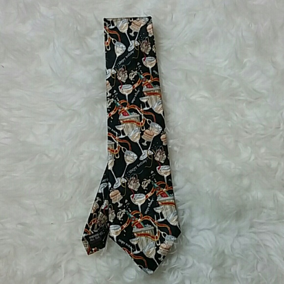 Museum Artifacts Other - Happy Birthday Neck Tie 100% Silk- Sz 58L